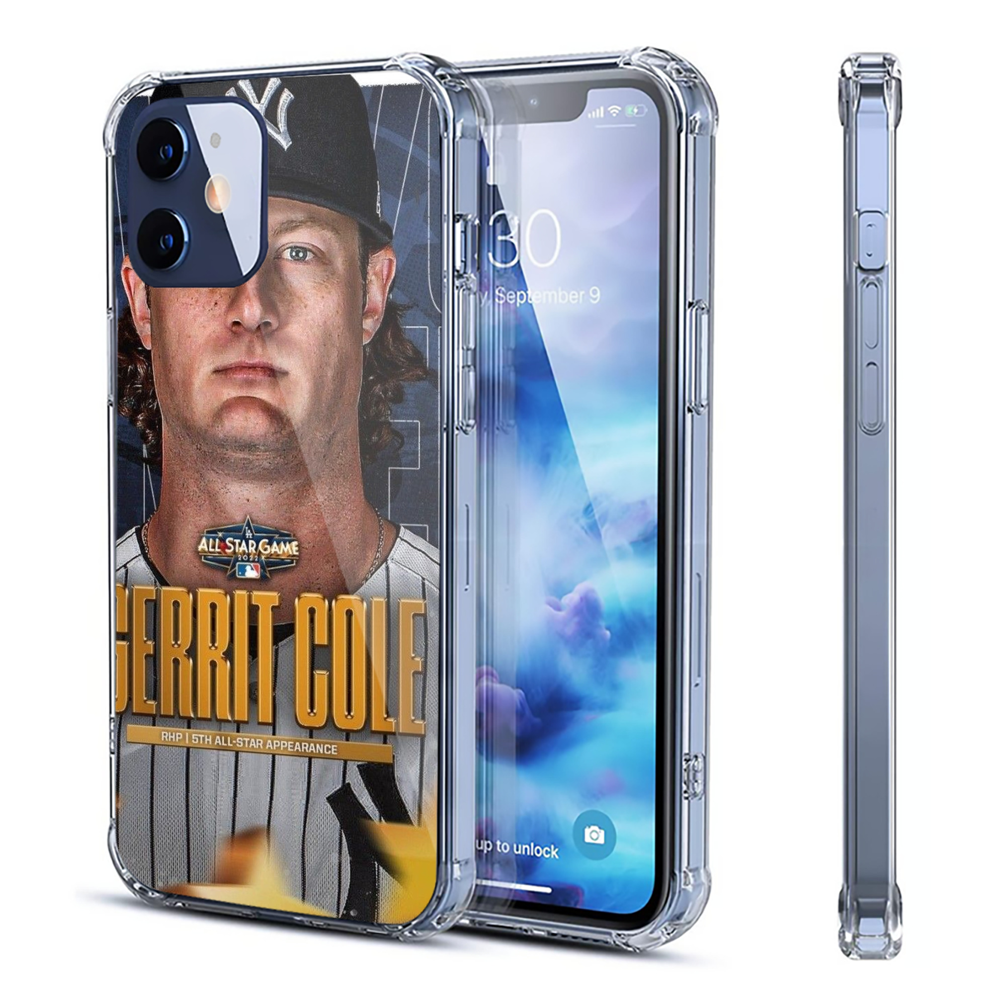 Gerrit Cole 5 Clear IPhone 12 Case – Soft TPU With UV Print – Enhanced Drop Protection, Precise Fit, Anti-Fingerprint, Customizable Design, Scratch-Resistant, Yellow-Resistant